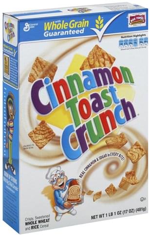 cinnamon toast crunch nutrition label cinnamon toast crunch nutrition label