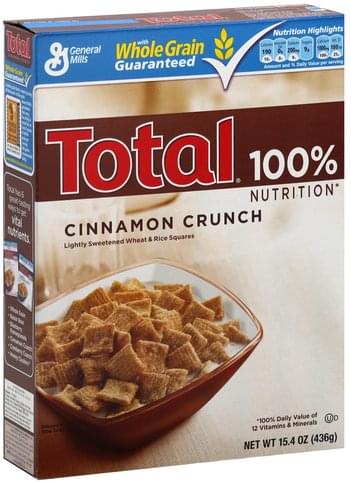 Total Cinnamon Crunch Cereal - 15.4 oz