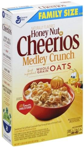 Cheerios Oat Wheat Sweetened Whole Grain Medley Crunch Honey Nut Family Size Cereal 22 5 Oz Nutrition Information Innit Cheerios Oat Wheat Sweetened Whole Grain Medley Crunch Honey Nut Family Size Cereal 22 5 Oz Nutrition Information Innit