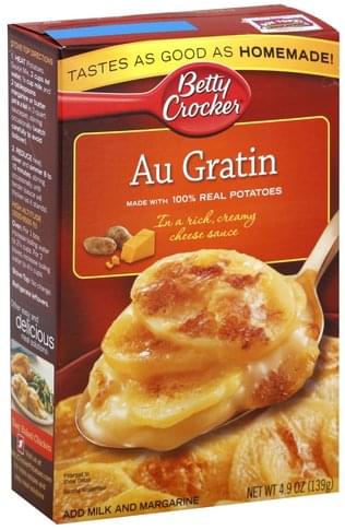 Betty Crocker Au Gratin Potatoes 4 9 Oz Nutrition Information Innit Betty Crocker Au Gratin Potatoes 4 9 Oz Nutrition Information Innit