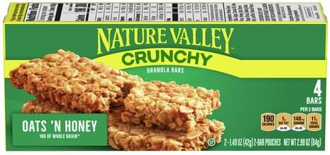 Nature Valley Crunchy Oats N Honey Granola Bars 2 Ea Nutrition Information Innit Nature Valley Crunchy Oats N Honey Granola Bars 2 Ea Nutrition Information Innit