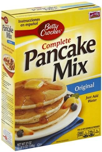 Betty Crocker Complete, Original Pancake Mix - 37 oz, Nutrition ...
