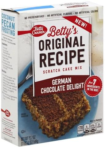 Betty Crocker German Chocolate Delight Scratch Cake - oz, Nutrition Information Innit