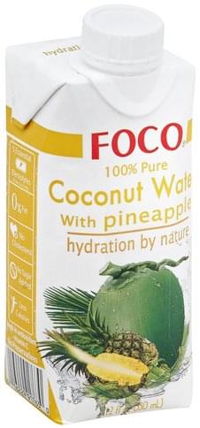 Foco 100% Pure, with Pineapple Coconut Water - 11.2 oz
