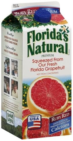 Floridas Natural Calcium, Ruby Red Grapefruit Juice - 64 ...
