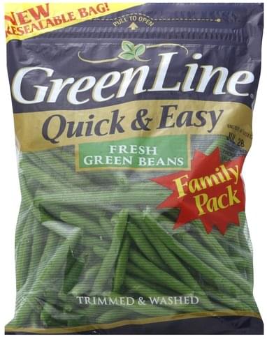 GreenLine Fresh, Family Pack Green Beans - 32 oz, Nutrition Information ...