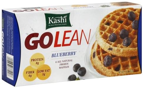 Kashi Blueberry All Natural Frozen Waffles - 6 ea