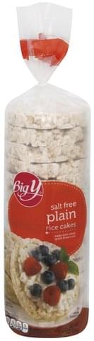 Big Y Plain, Salt Free Rice Cakes - 4.9 oz