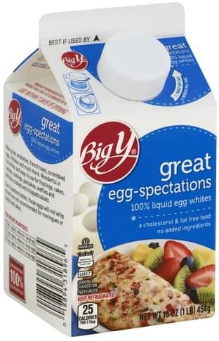 Big Y 100% Liquid Egg Whites - 16 oz
