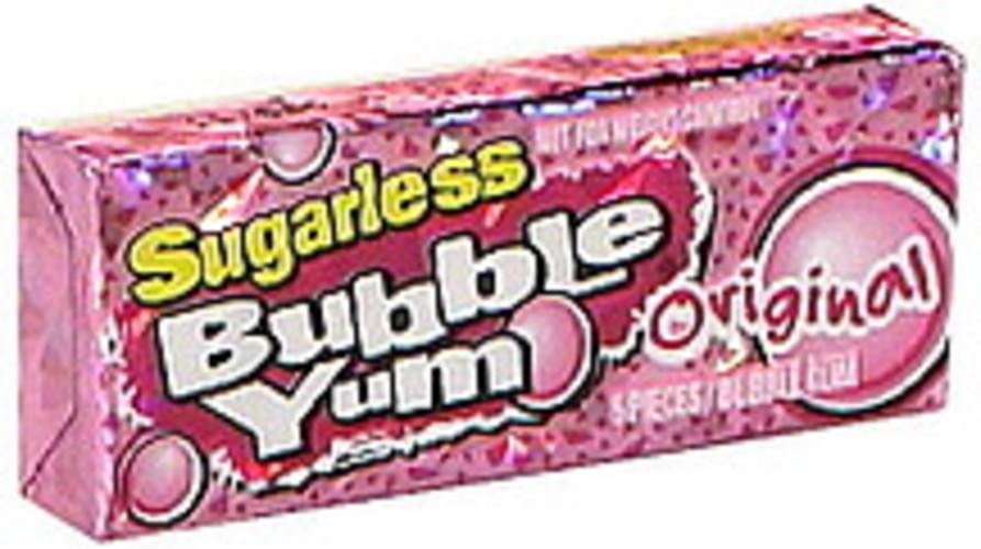 Bubble Yum Original Bubble Gum 5 ea, Nutrition Information Innit