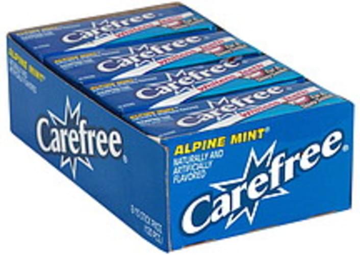Carefree Sugarfree, Alpine Mint Gum 8 ea, Nutrition Information Innit