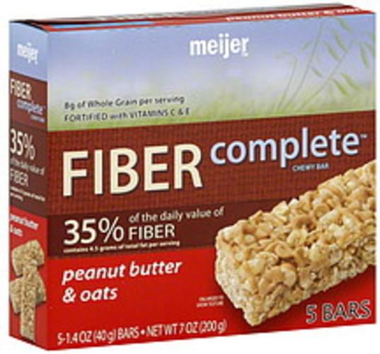 Meijer Peanuts & Oats Chewy Bar - 5 ea