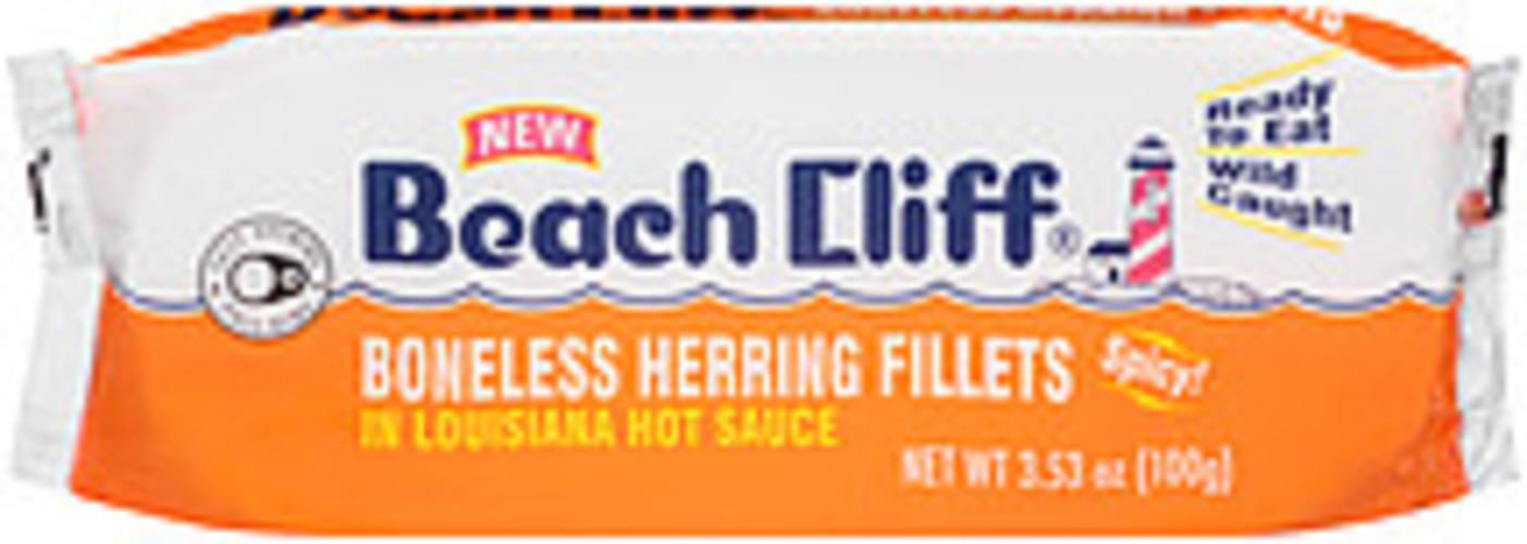 Beach Cliff Boneless In Louisiana Hot Sauce Herring Fillets 3.53 oz