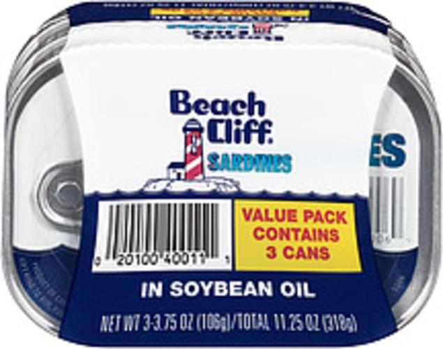 Beach Cliff In Soybean Oil Sardines 11 25 Oz Nutrition Information Innit Beach Cliff In Soybean Oil Sardines 11 25 Oz Nutrition Information Innit