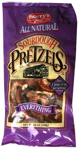 Harrys Premium Snacks Everything Sourdough Pretzels - 12 oz, Nutrition