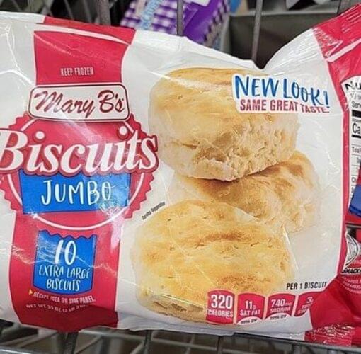 Mary B's Jumbo Extra Large Biscuits 10, Nutrition Information Innit