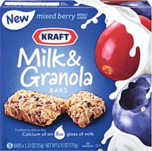 Kraft Mixed Berry 1.23 Oz Milk & Granola Bars - 5