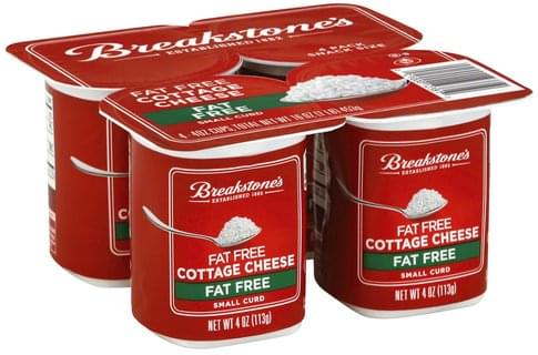 Breakstones Small Curd Fat Free Snack Size 4 Pack Cottage