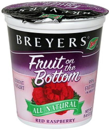 Breyers Red Raspberry, All Natural Lowfat Yogurt - 8 oz