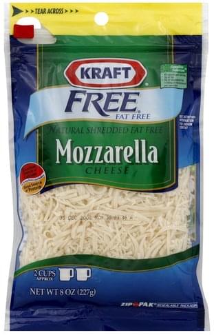Kraft Mozzarella, Fat Free Shredded Cheese - 8 oz