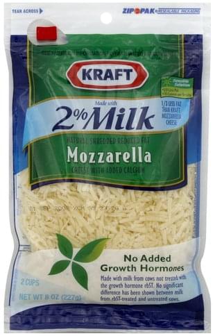 Kraft Reduced Fat, Mozzarella Shredded Cheese - 8 oz