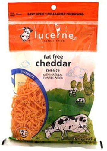 Lucerne Fat Free Cheddar Shredded Cheese - 8 oz