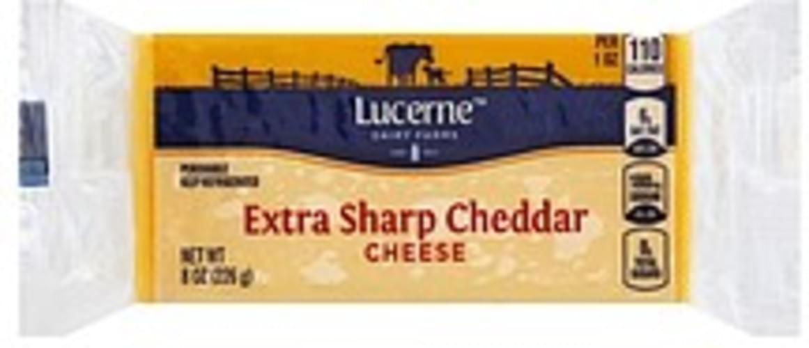 Lucerne Cheddar, Extra Sharp Cheese 8 oz, Nutrition Information Innit