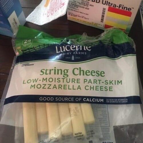 Lucerne LowMoisture, Mozzarella, PartSkim String Cheese 24 ea, Nutrition Information Innit