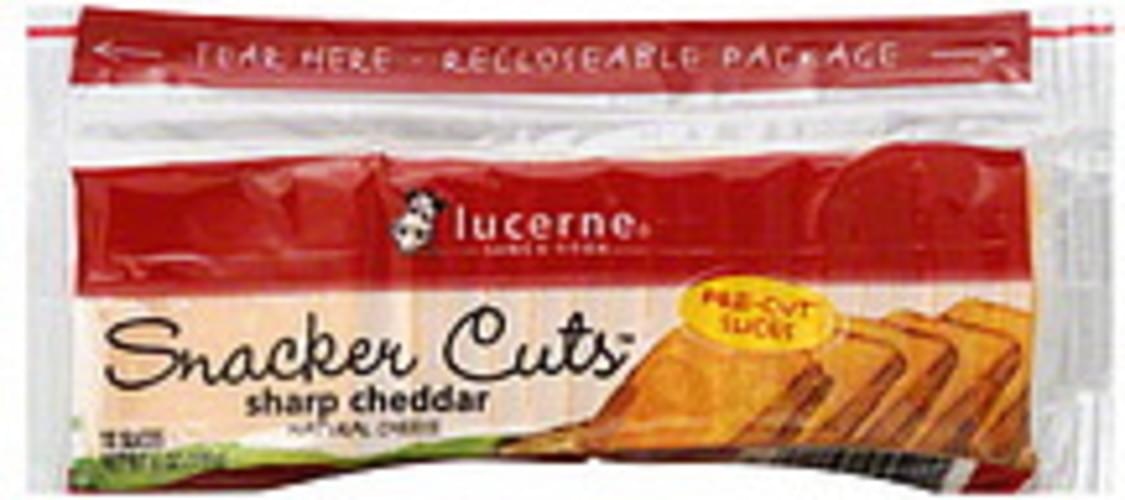 Lucerne Snacker Cuts, Sharp Cheddar Natural Cheese 18 ea, Nutrition