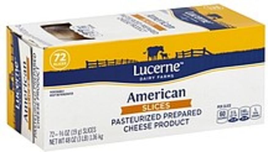 Lucerne Pasteurized Prepared, Slices, American Cheese Product 72 ea
