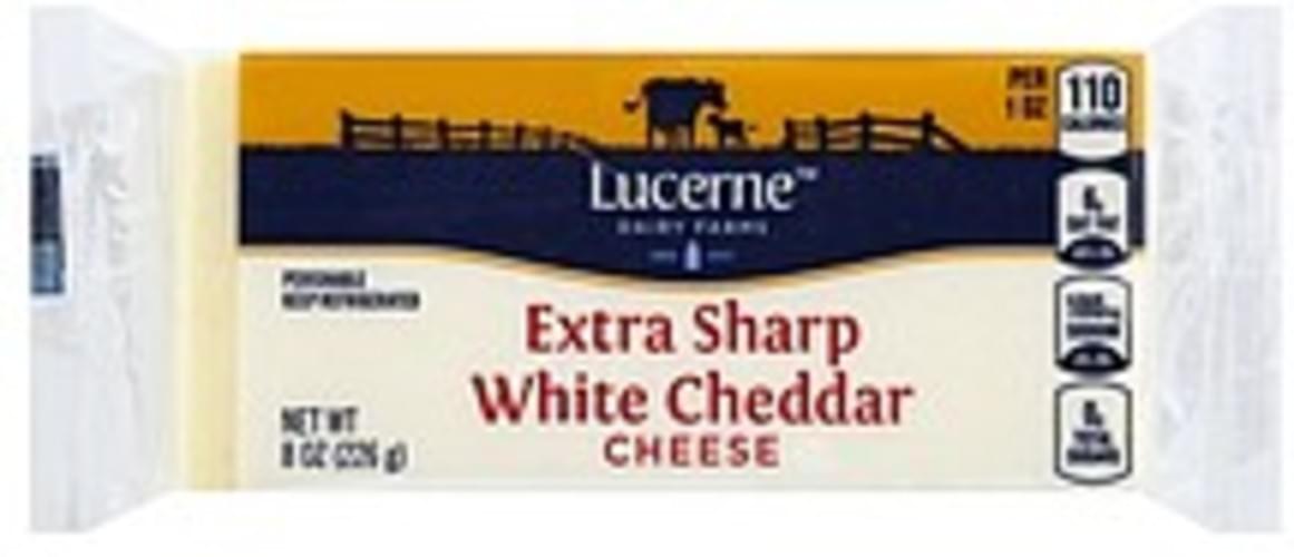 Lucerne Extra Sharp White Cheddar Cheese 8 oz, Nutrition Information Innit