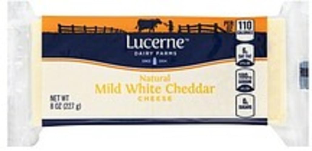 Lucerne Natural, Mild White Cheddar Cheese 8 oz, Nutrition