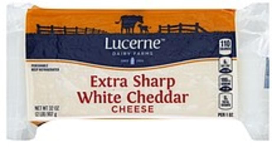 Lucerne Extra Sharp White Cheddar Cheese 32 oz, Nutrition Information
