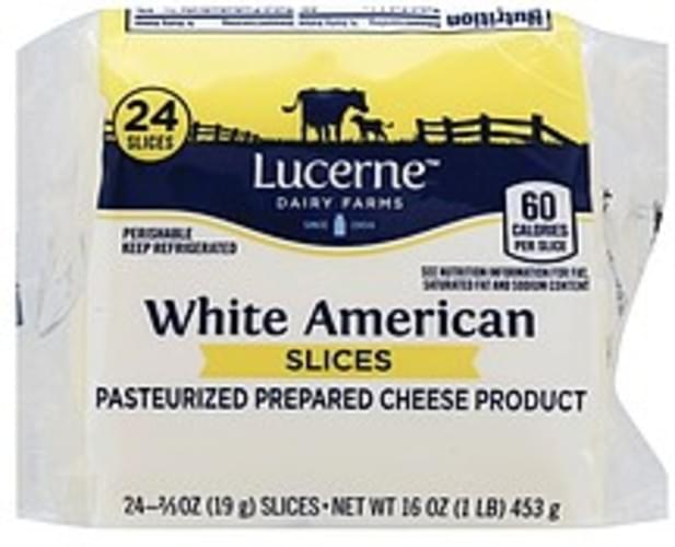 Lucerne Pasteurized Prepared, White American Cheese Product 24 ea