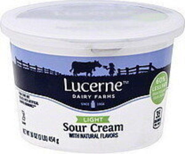 Lucerne Light Sour Cream 16 oz, Nutrition Information Innit