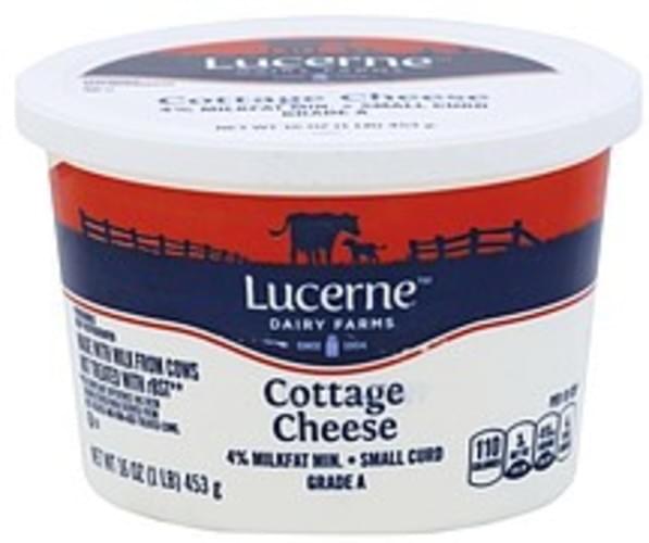 Lucerne Small Curd, 4 Milkfat Min. Cottage Cheese 16 oz, Nutrition