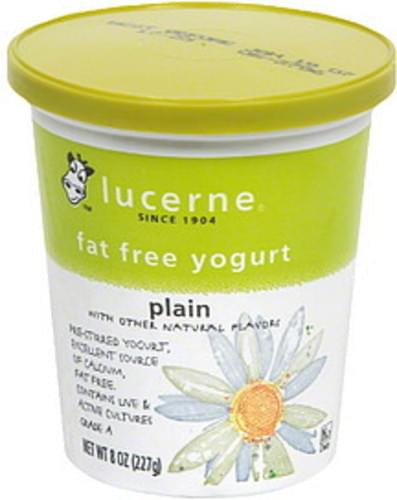 Lucerne Plain Fat Free Yogurt - 8 oz