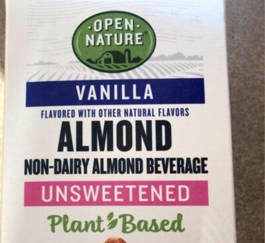 Open Nature Unsweetened, Vanilla Almondmilk 64 oz, Nutrition