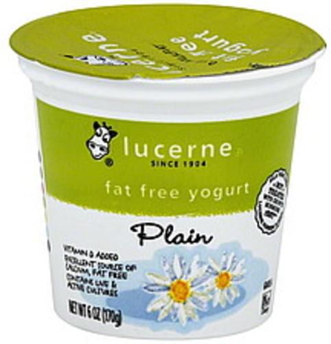 Lucerne Fat Free, Plain Yogurt - 6 oz