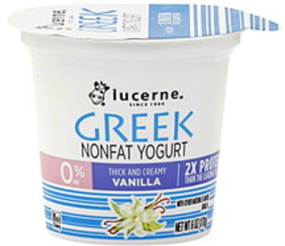 Lucerne Nonfat, Greek, Vanilla Yogurt 6 oz, Nutrition Information Innit