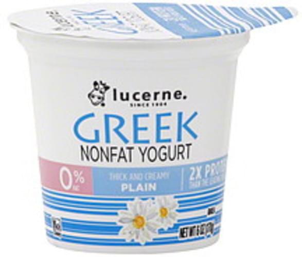 Lucerne Nonfat, Greek, Plain, Yogurt - 6 oz