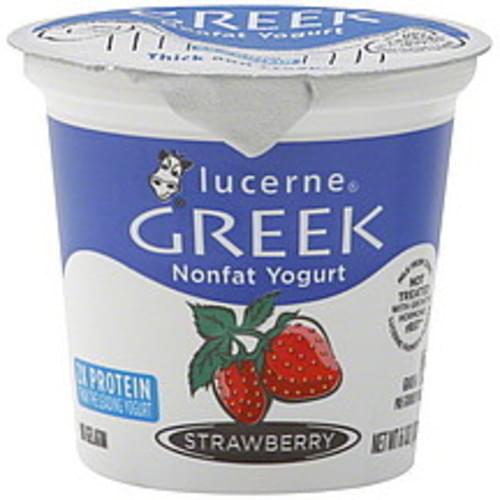Lucerne Nonfat, Greek, Strawberry Yogurt 6 oz, Nutrition Information