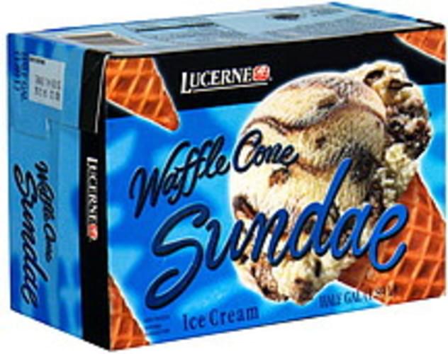 Lucerne Waffle Cone Sundae Ice Cream 0.5 Gal, Nutrition Information