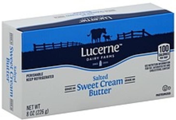 Lucerne Sweet Cream, Salted Butter 8 oz, Nutrition Information Innit