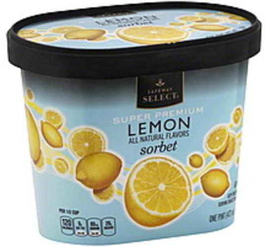 Safeway Select Super Premium, Lemon Sorbet 1 pt, Nutrition