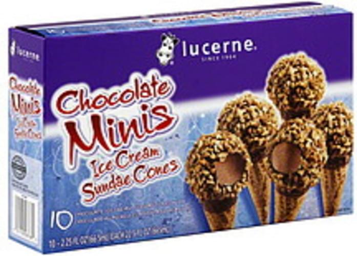 Lucerne Chocolate Minis Ice Cream Sundae Cones 10 ea, Nutrition Information Innit