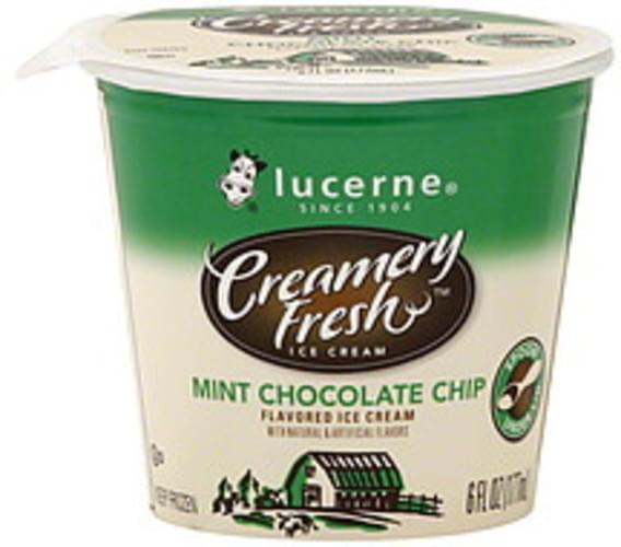 Lucerne Flavored, Mint Chocolate Chip Ice Cream 6 oz, Nutrition