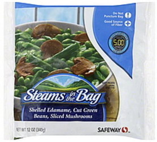 Safeway Shelled Edamame, Cut Green Beans, Sliced Mushrooms 12 oz