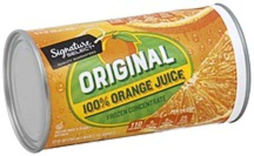 Signature Select Orange, Original, Frozen Concentrate 100 Juice 12 oz, Nutrition Information