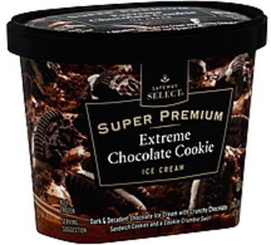 Safeway Select Extreme Chocolate Cookie Ice Cream 1 pt, Nutrition
